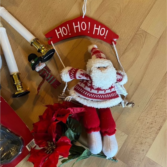 Christmas Decoration Lot- Ornaments, Santa, Containers, Snowflake Candle & more - Picture 5 of 5